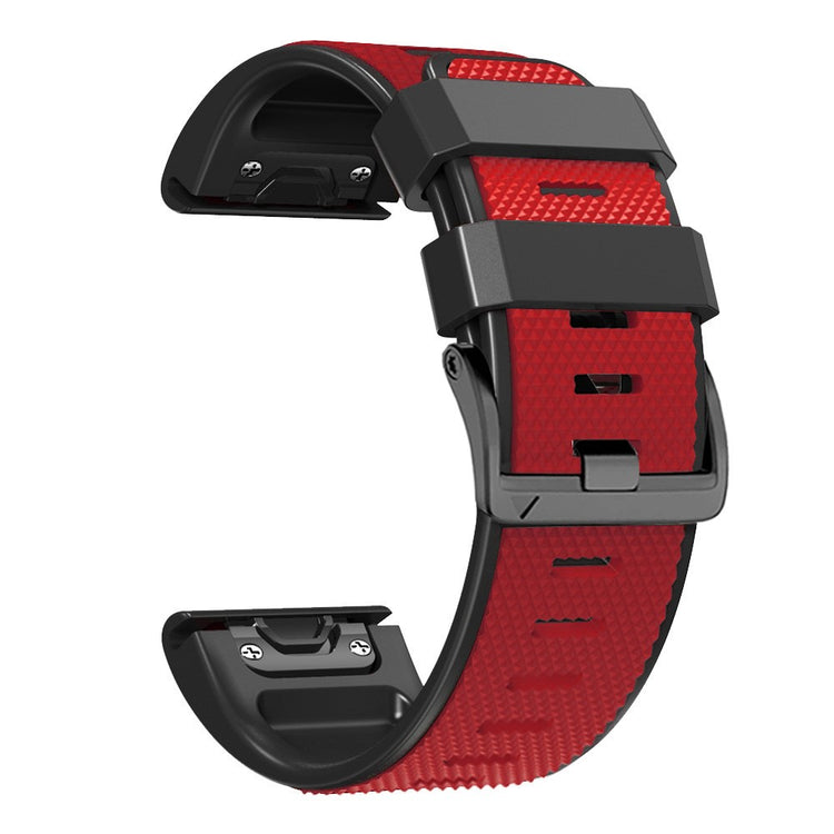Rigtigt Nydelig Silikone Universal Rem passer til Smartwatch - Rød#serie_5