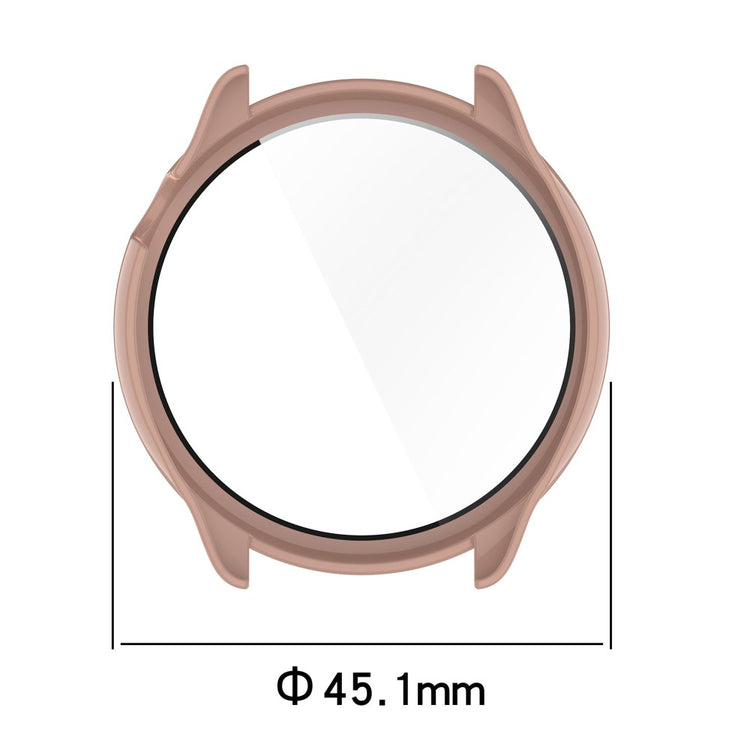 Beskyttende Cover med Skærmbeskytter i Plastik og Hærdet Glas passer til Amazfit GTR Mini - Pink#serie_1