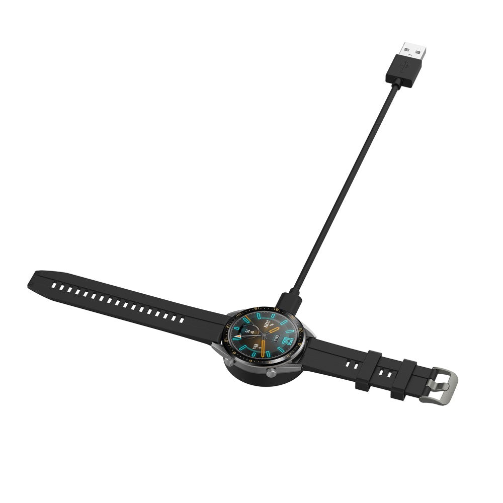 1m Plastik Ladestation passer til Smartwatch - Sort#serie_3
