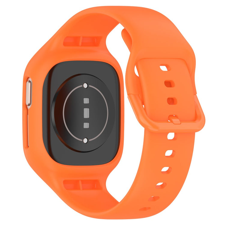 Meget Godt Metal Og Silikone Rem passer til Honor Watch 4 - Orange#serie_4