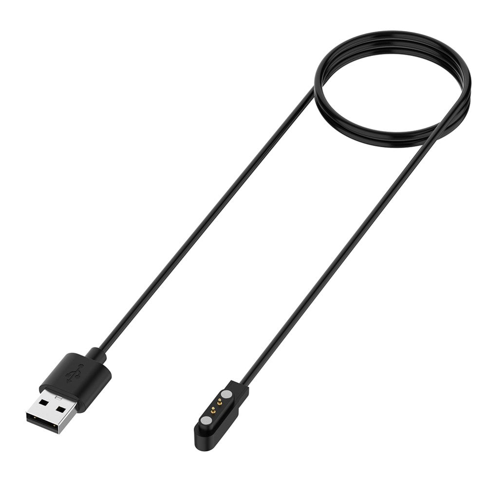 1m Realme Watch 3 / Realme Watch 3 Pro Magnetisk  USB Opladningskabel - Sort#serie_1