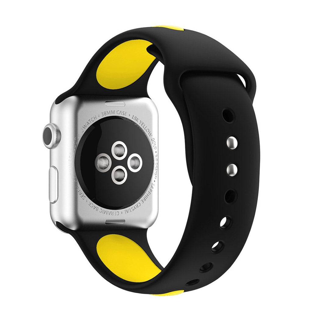 Rigtigt nydelig Apple Watch Series 1-3 42mm Silikone Rem - Gul#serie_13b