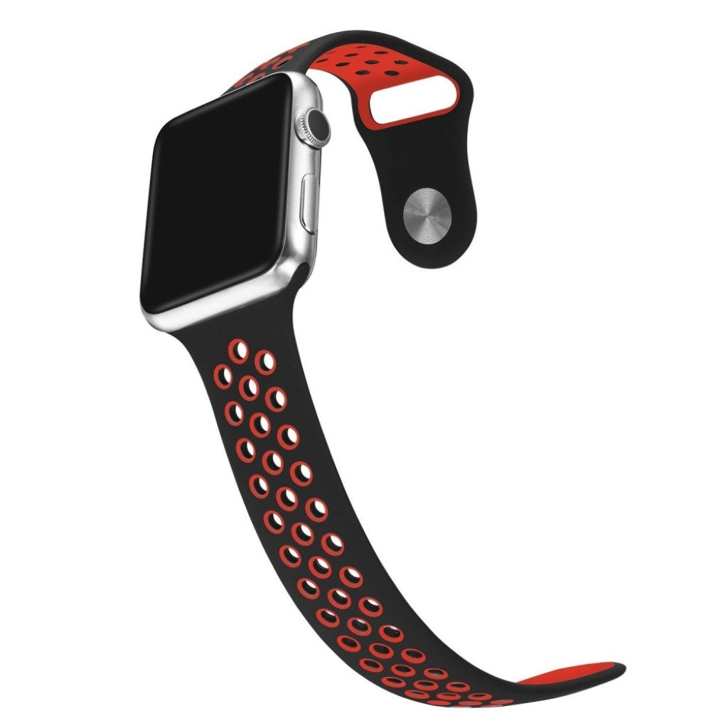 Super pænt Apple Watch Series 1-3 42mm Silikone Rem - Rød#serie_2