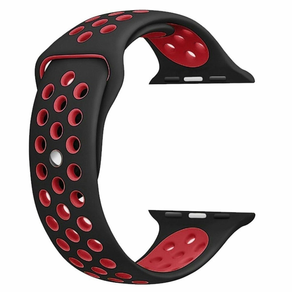 Super skøn Apple Watch Series 1-3 38mm Silikone Rem - Rød#serie_2