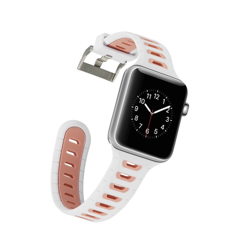 Meget smuk Apple Watch Series 1-3 38mm Silikone Rem - Flerfarvet#serie_6