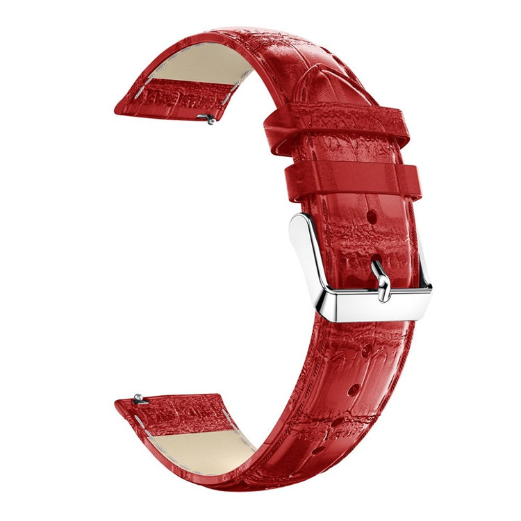 Vildt nydelig Samsung Gear Sport Ægte læder Rem - Rød#serie_3