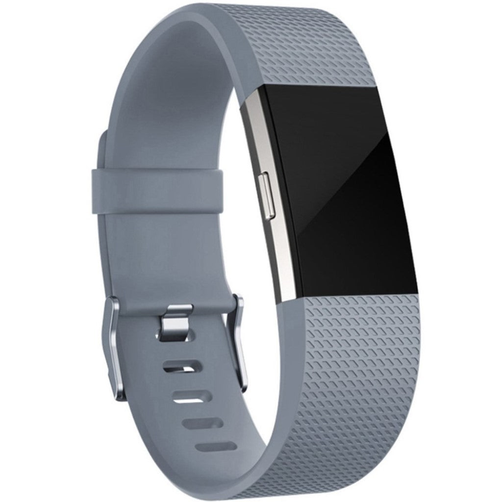 Mega cool Fitbit Charge 2 Silikone Rem - Sølv#serie_1