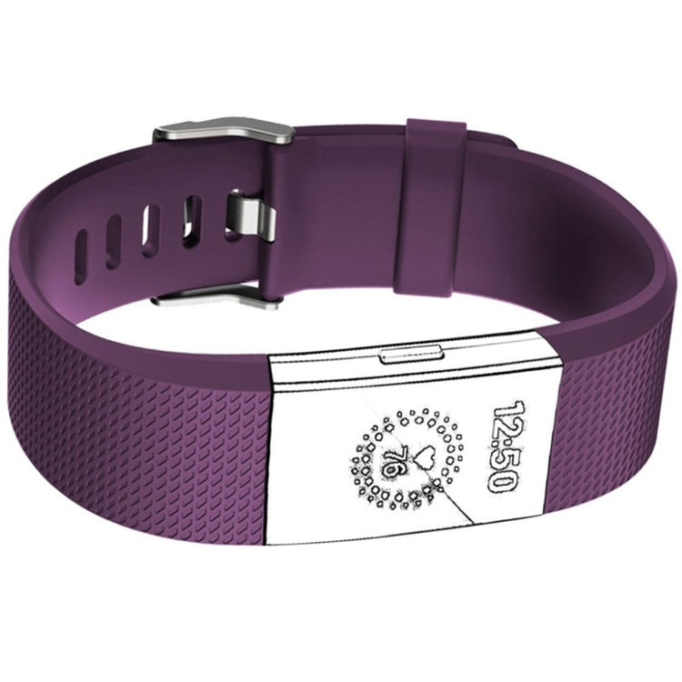 Mega cool Fitbit Charge 2 Silikone Rem - Lilla#serie_2