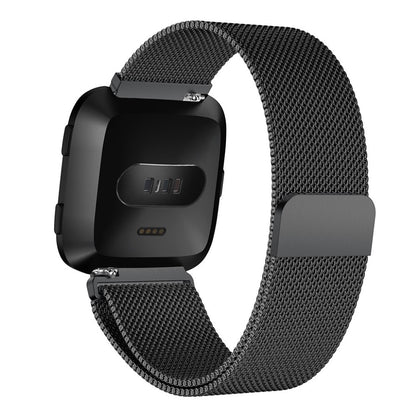 Rigtigt smuk Fitbit Versa Metal Rem - Sort#serie_3