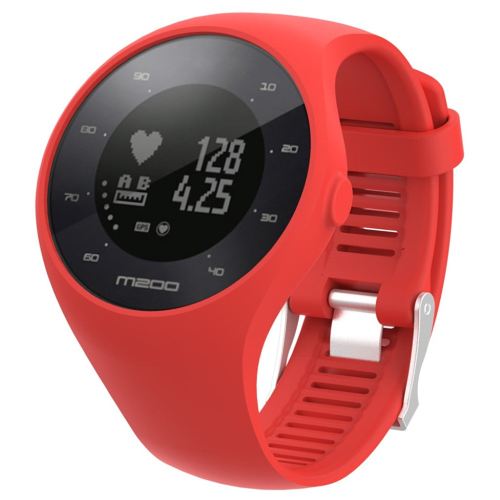 Rigtigt cool Polar M200 Silikone Rem - Rød#serie_4
