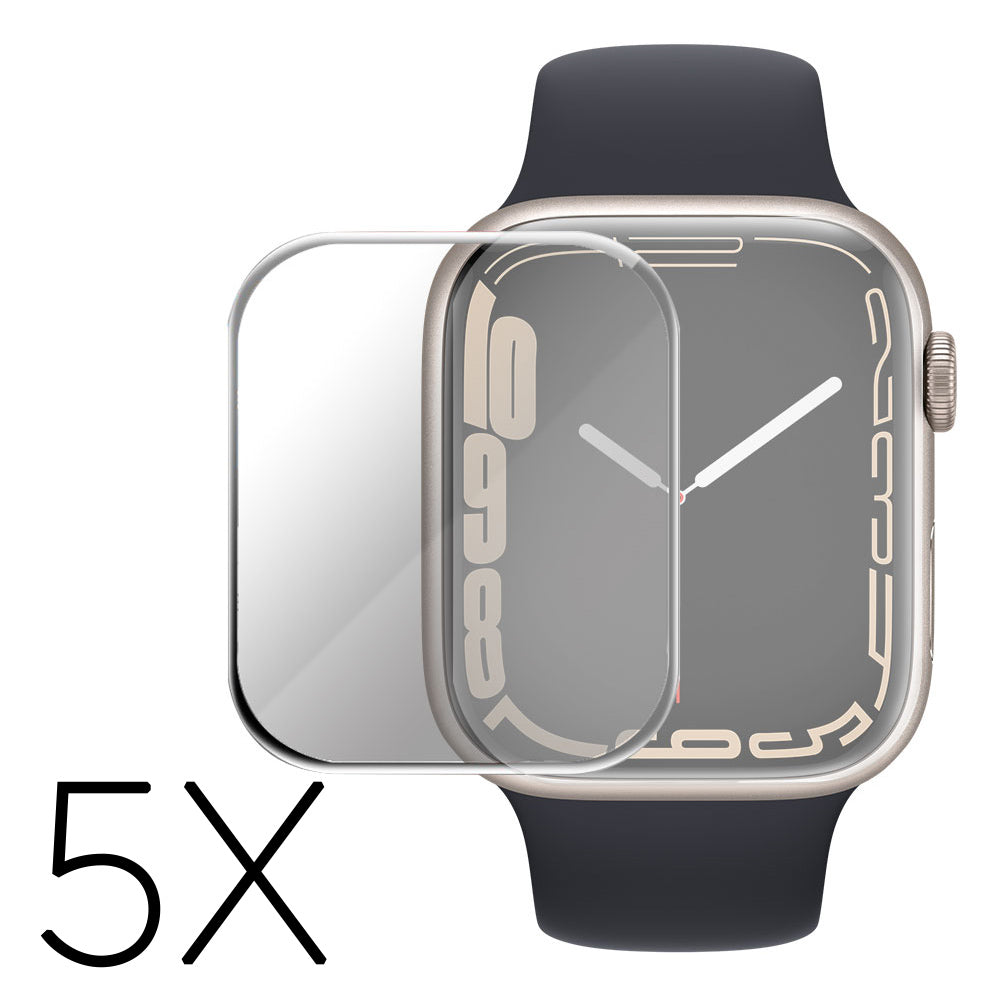 5stk Apple Watch Series 7 45mm Hærdet Glas Skærmbeskytter - Gennemsigtig#serie_356