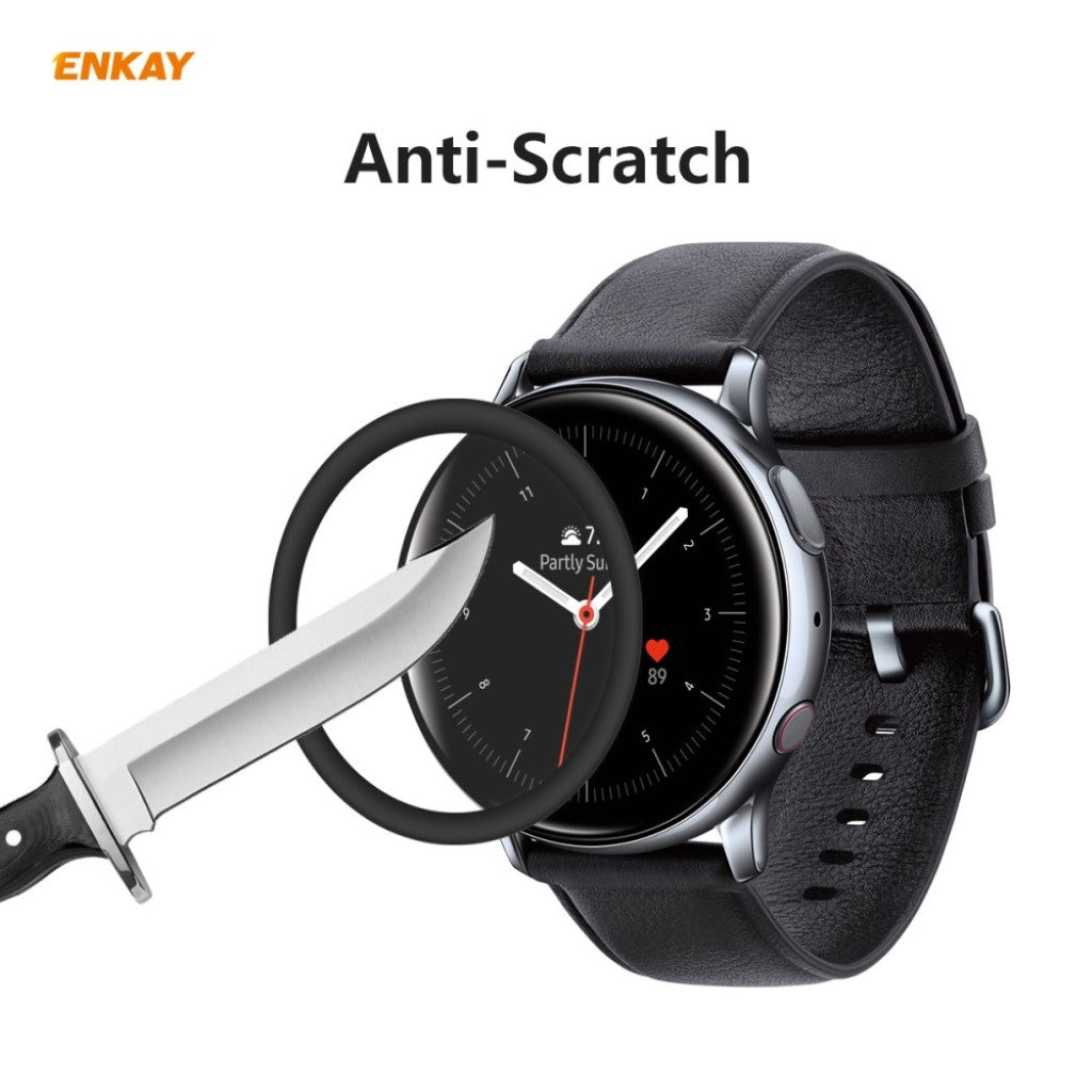 2stk Samsung Galaxy Watch Active 2 - 44mm Plastik Skærmbeskytter - Gennemsigtig#serie_470