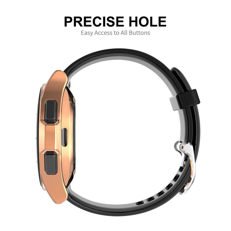 Meget Fed Samsung Galaxy Watch 4 Classic (42mm) Cover med Skærmbeskytter i Silikone og Hærdet Glas - Gennemsigtig#serie_2