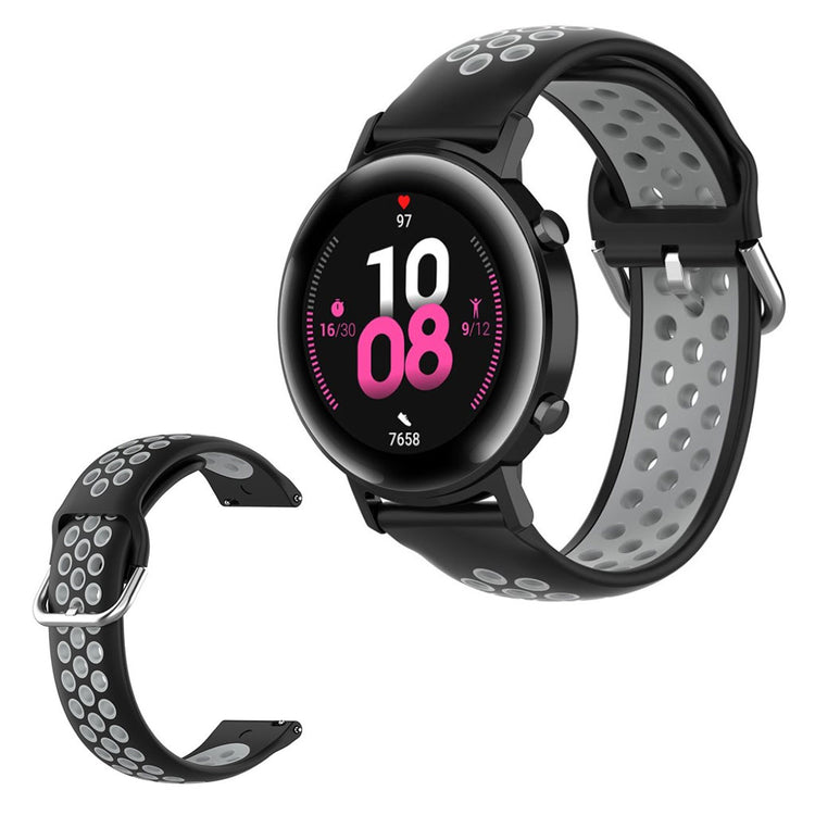 Kønt Amazfit Youth / Huawei Watch GT 2 42mm Silikone Rem - Sort#serie_3