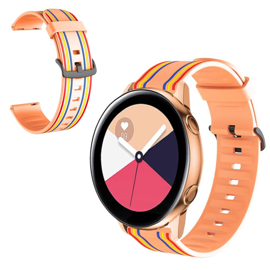 22mm Twill tone watch band for Samsung, Amazfit and Huawei watch - Orange / Colorful#serie_9