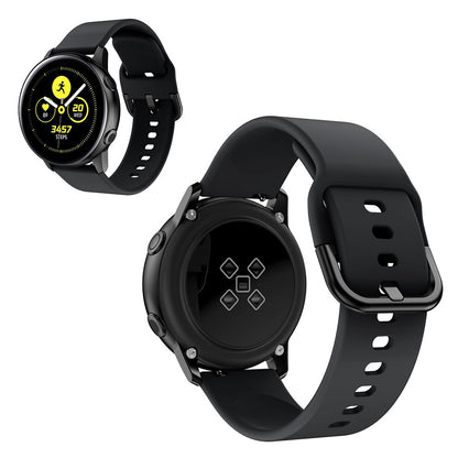 20mm Universal silicone watch band - Black#serie_1