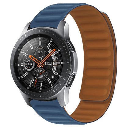 20mm Universal silicone magnetic lock watch strap - Midnight Blue#serie_22