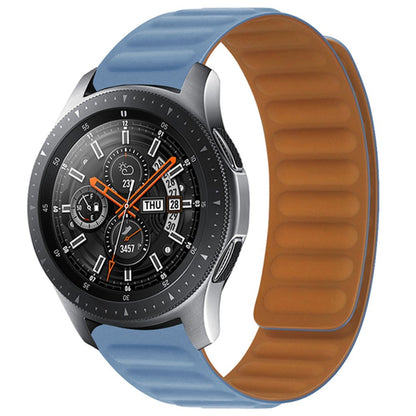 20mm Universal silicone magnetic lock watch strap - Mist Blue#serie_3