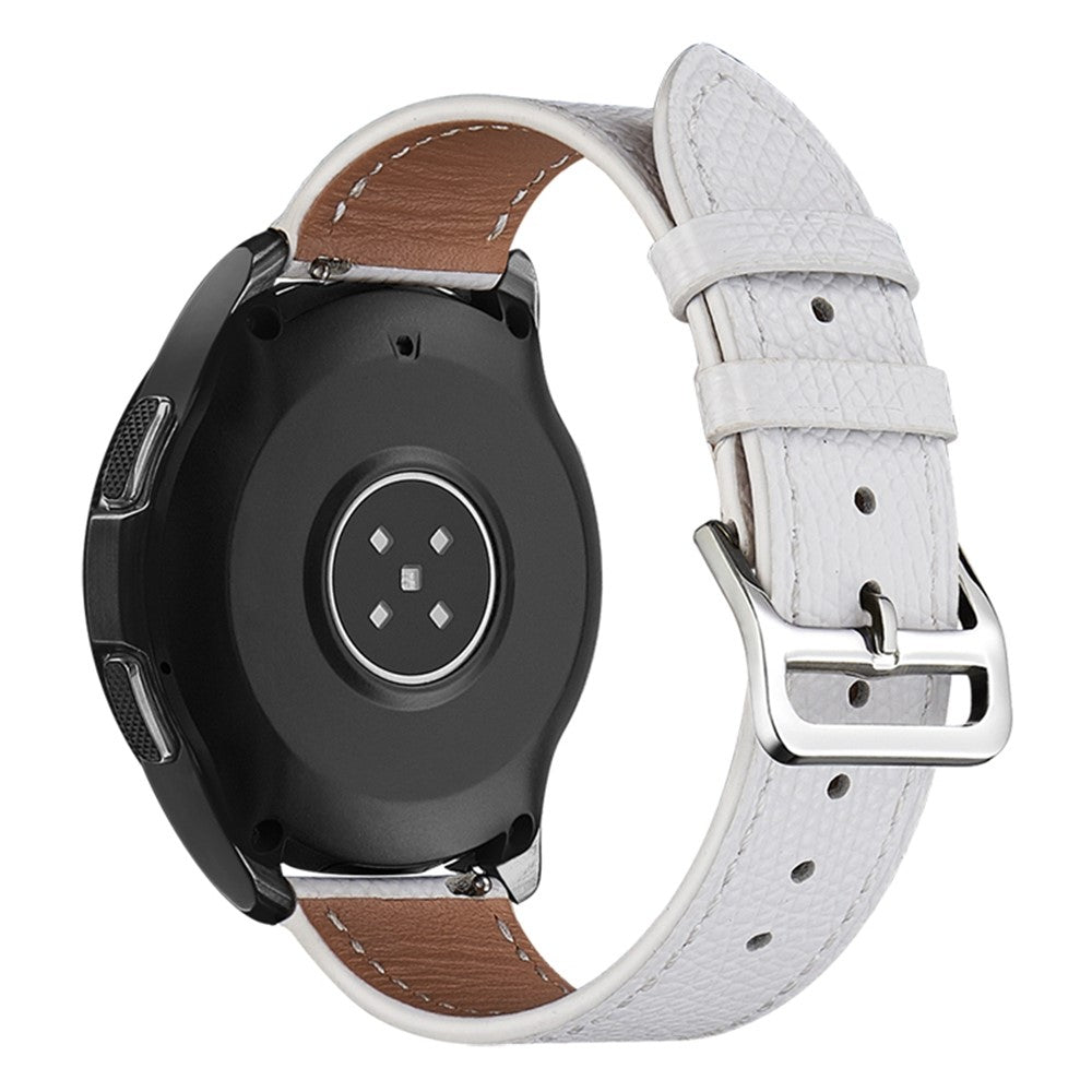 20mm Universal genuine leather watch strap - White#serie_1