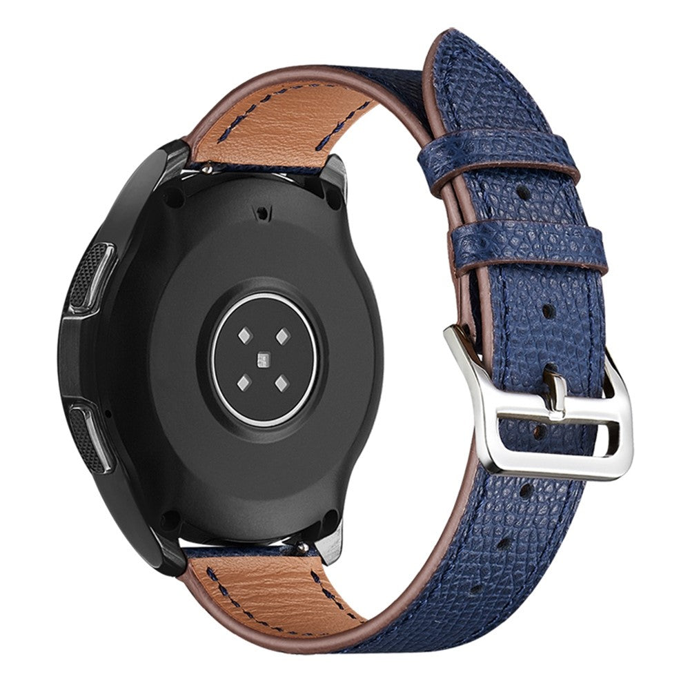 20mm Universal genuine leather watch strap - Dark Blue#serie_12