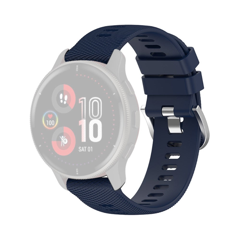 20mm cross stripe silicone watch strap for Samsung and Garmin watch - Midnight Blue#serie_3