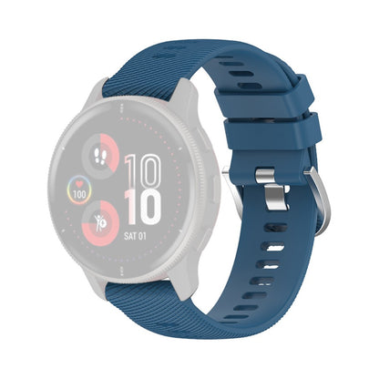 20mm cross stripe silicone watch strap for Samsung and Garmin watch - Dark Blue#serie_6