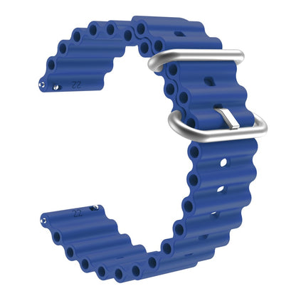 22mm Universal silicone watch strap - Navy Blue#serie_5