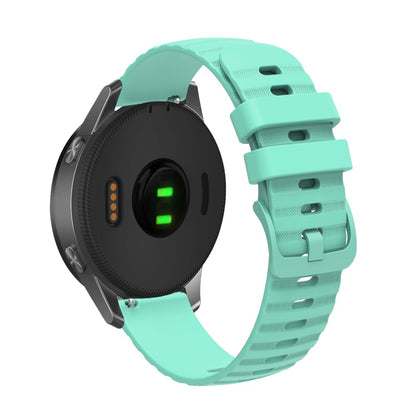 22mm Universal grain dots style silicone watch strap - Teal Green#serie_10