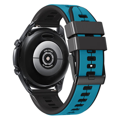 20mm Universal dual color silicone strap - Blue / Black#serie_9