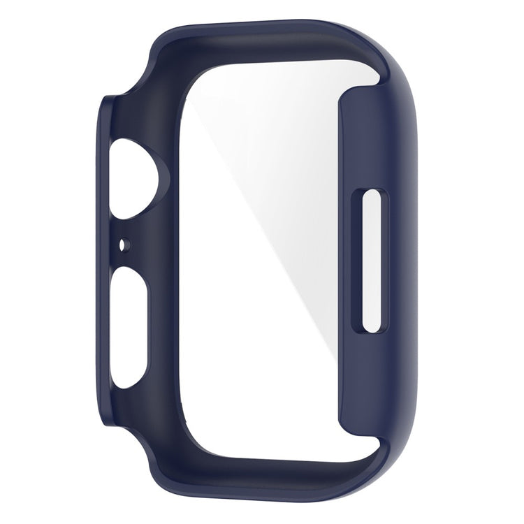 Fint Apple Watch Series 7 41mm Cover med Skærmbeskytter i Plastik og Hærdet Glas - Blå#serie_8