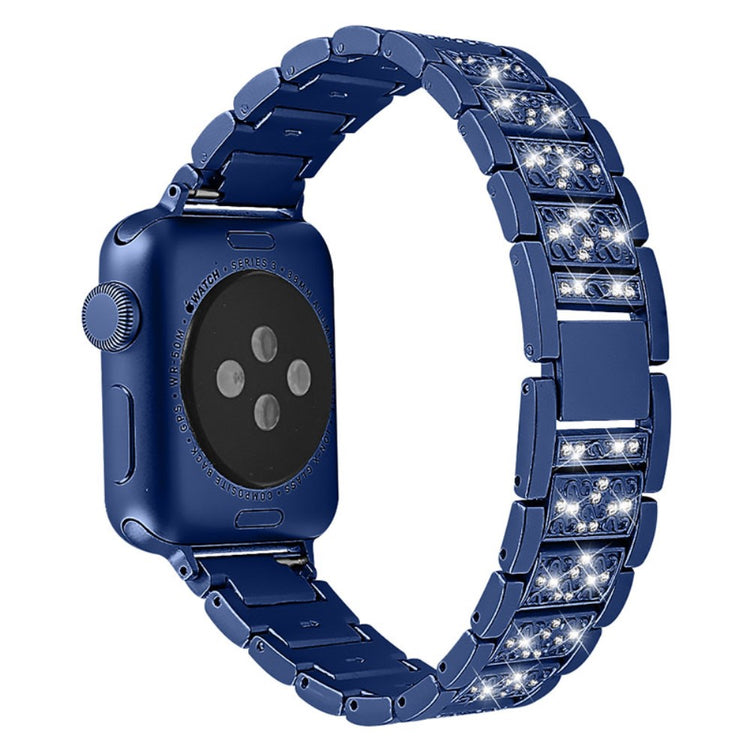 Yndigt Apple Watch Series 7 41mm Metal og Rhinsten Rem - Blå#serie_2