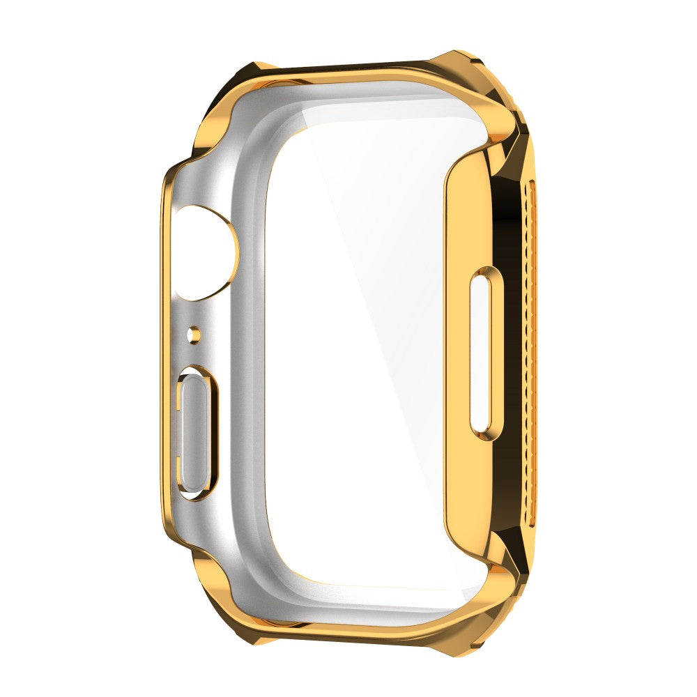 Vildt Flot Apple Watch Series 7 41mm Cover med Skærmbeskytter i Rhinsten og Hærdet Glas - Guld#serie_6