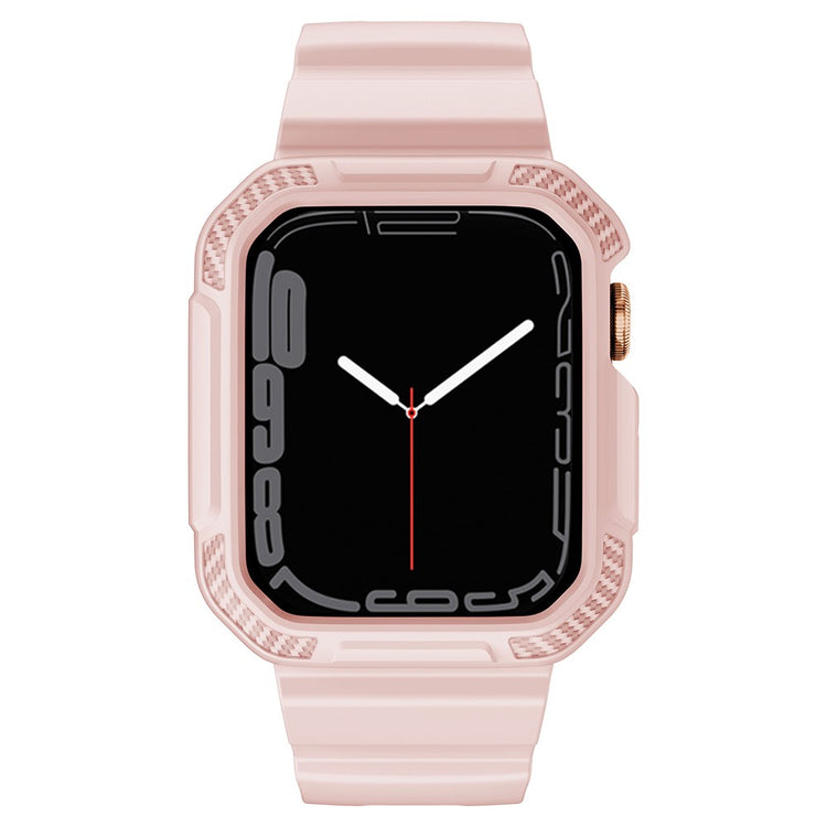 Apple Watch Series 7 41mm Silikone Cover med Rem - Pink#serie_2