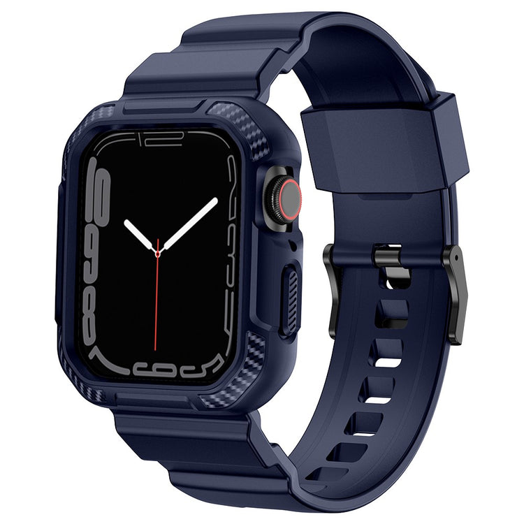 Apple Watch Series 7 41mm Silikone Cover med Rem - Blå#serie_4