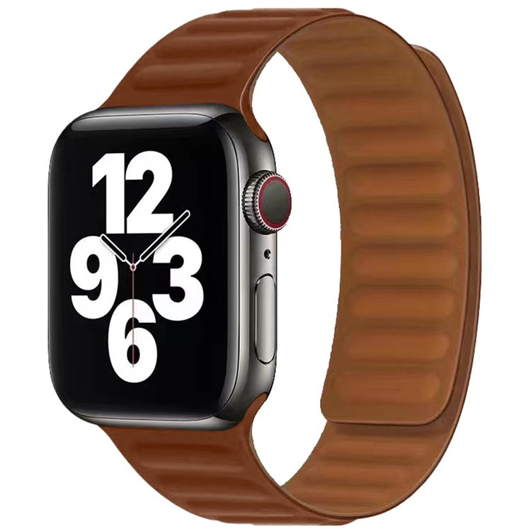 Stilren Apple Watch Series 7 41mm Silikone Rem - Brun#serie_1