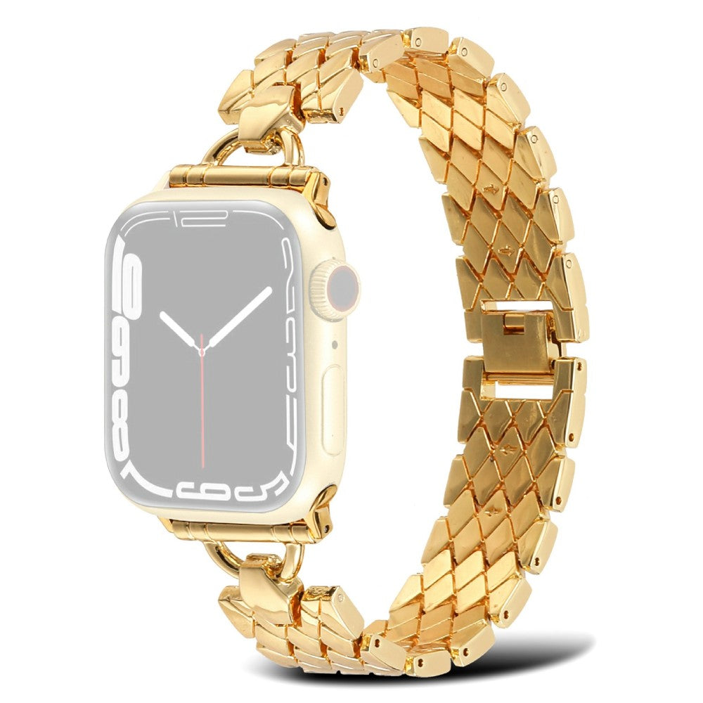 Mega holdbart Apple Watch Series 7 41mm Metal Rem - Guld#serie_4