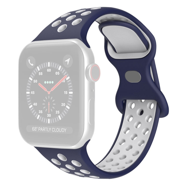 Rigtigt flot Apple Watch Series 7 41mm Silikone Rem - Blå#serie_16