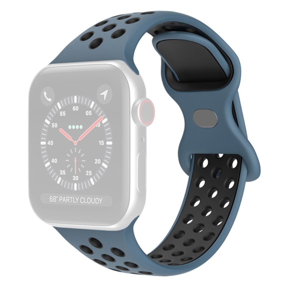 Rigtigt flot Apple Watch Series 7 41mm Silikone Rem - Blå#serie_17