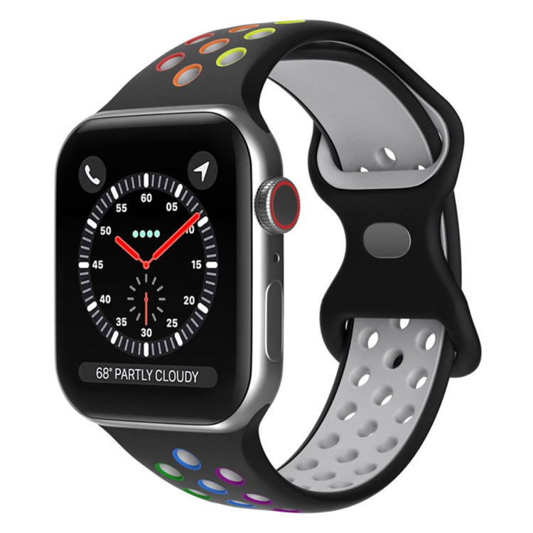 Elegant Apple Watch Series 7 41mm Silikone Urrem - Sort#serie_7