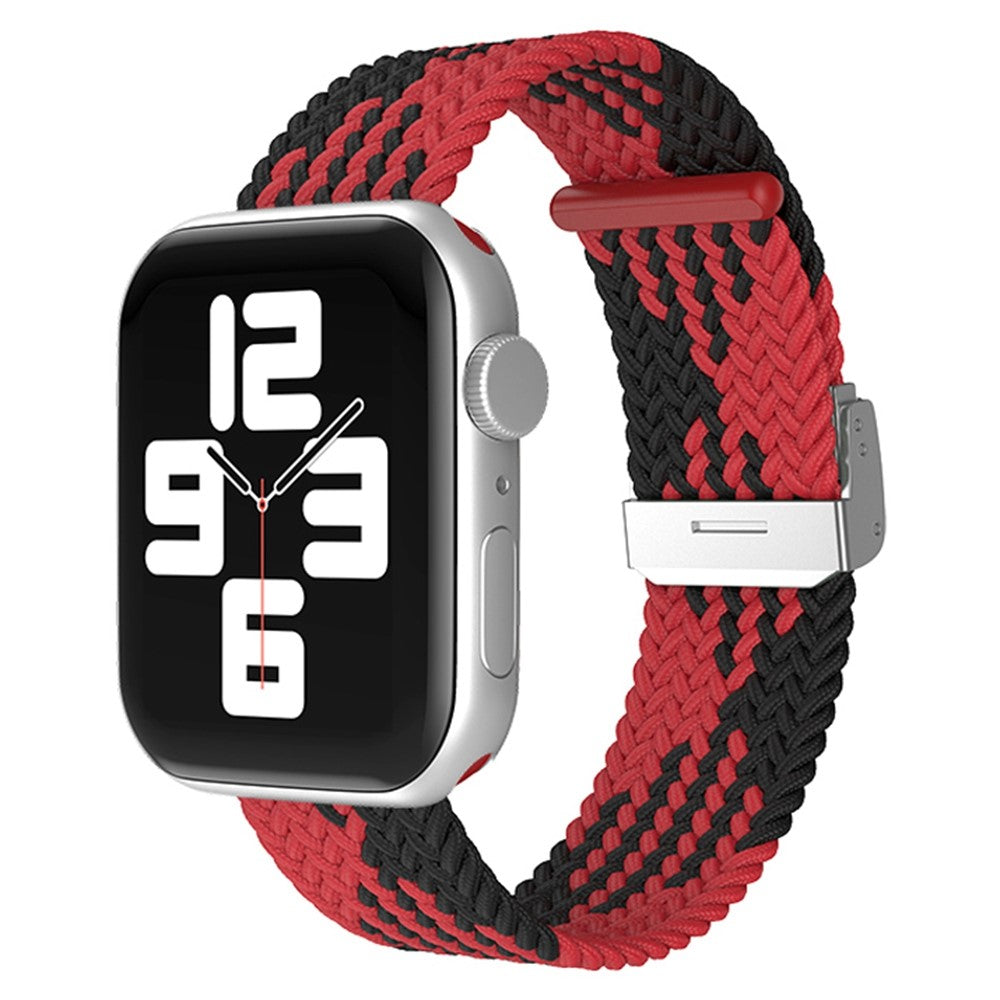 Helt vildt fantastisk Apple Watch Series 7 41mm Stof Urrem - Rød#serie_12