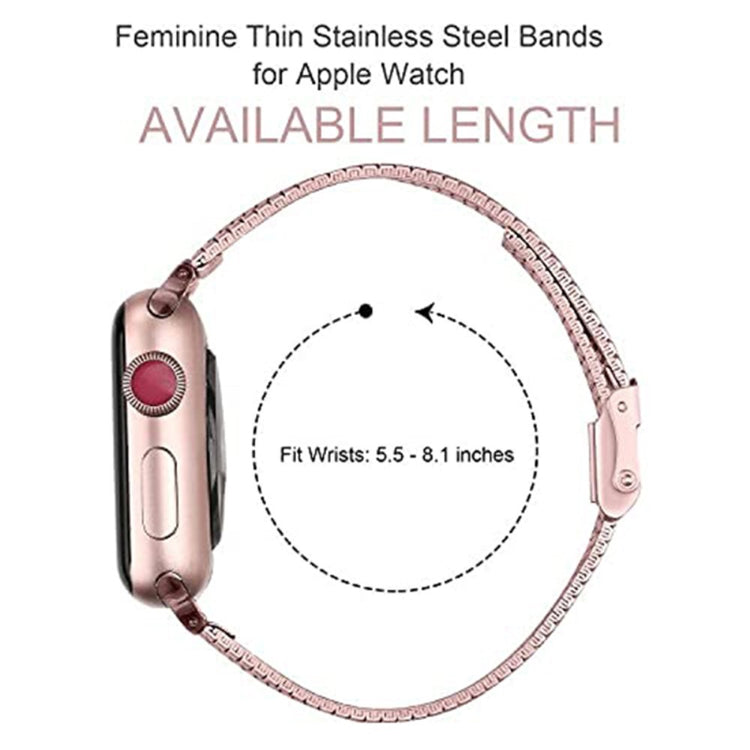 Super fint Apple Watch Series 7 41mm Metal Urrem - Pink#serie_3