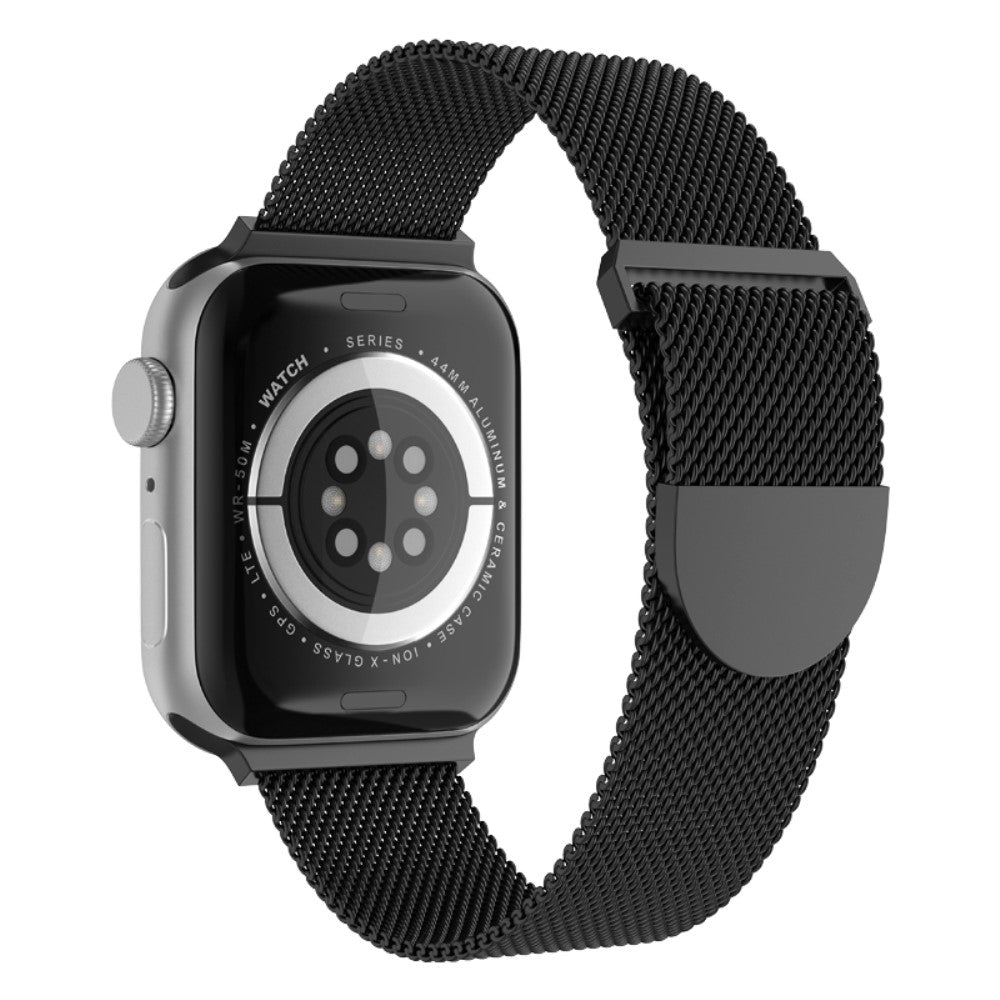 Rigtigt smuk Apple Watch Series 7 41mm Metal Rem - Sort#serie_1