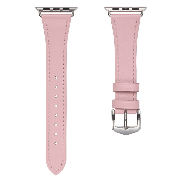Meget komfortabel Universal Apple Ægte læder Urrem - Pink#serie_5