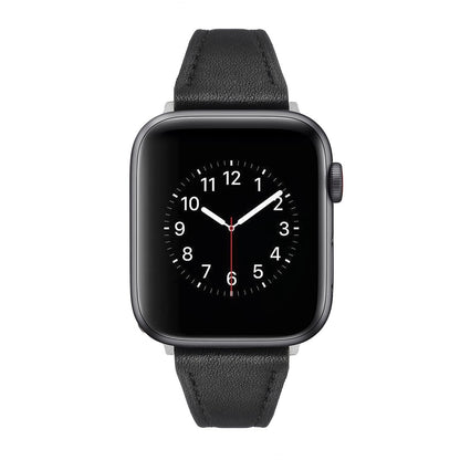 Flot Universal Apple Ægte læder Urrem - Sort#serie_1