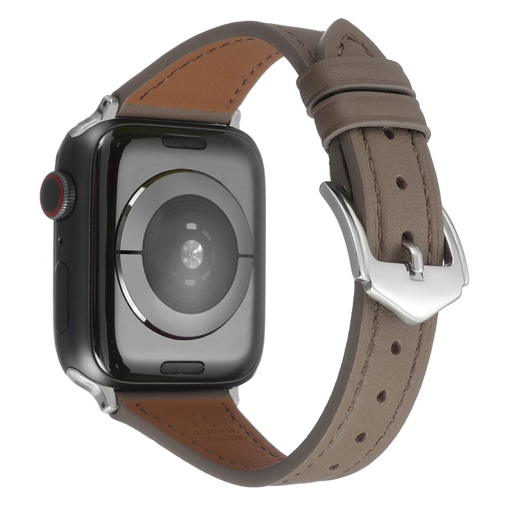 Flot Universal Apple Ægte læder Rem - Sølv#serie_2