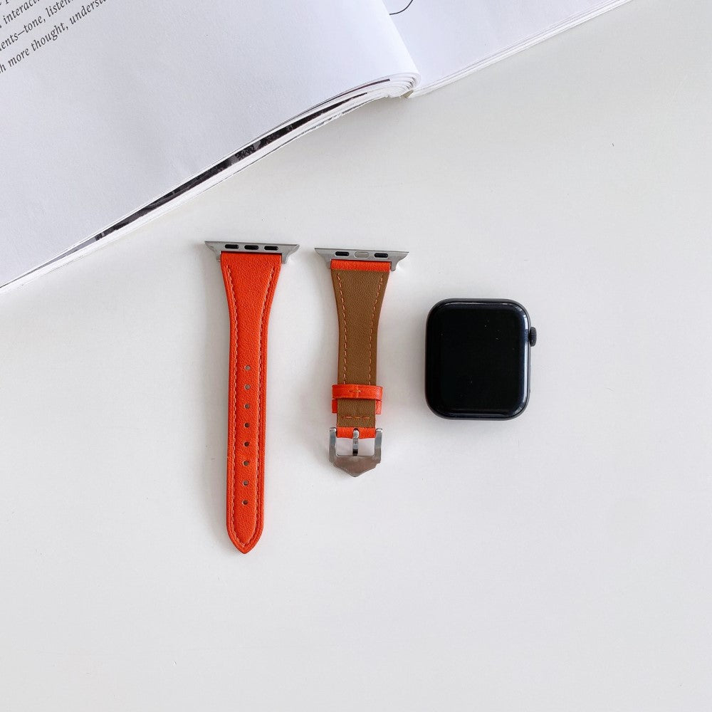 Flot Universal Apple Ægte læder Urrem - Grøn#serie_3