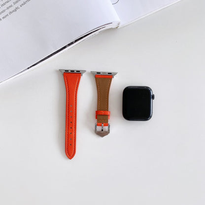 Flot Universal Apple Ægte læder Urrem - Orange#serie_5