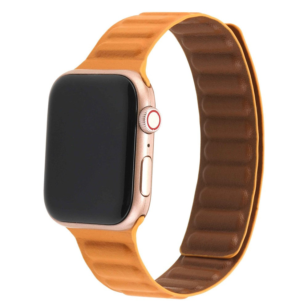 Helt vildt holdbart Universal Apple Ægte læder Urrem - Orange#serie_13
