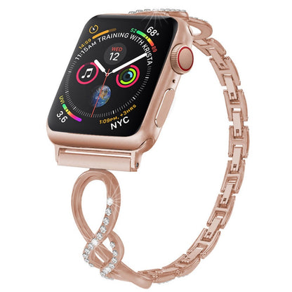 Helt vildt pænt Universal Apple Metal og Rhinsten Rem - Pink#serie_4