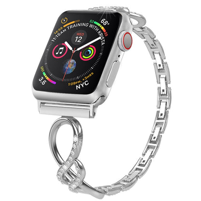 Helt vildt pænt Universal Apple Metal og Rhinsten Rem - Sølv#serie_5